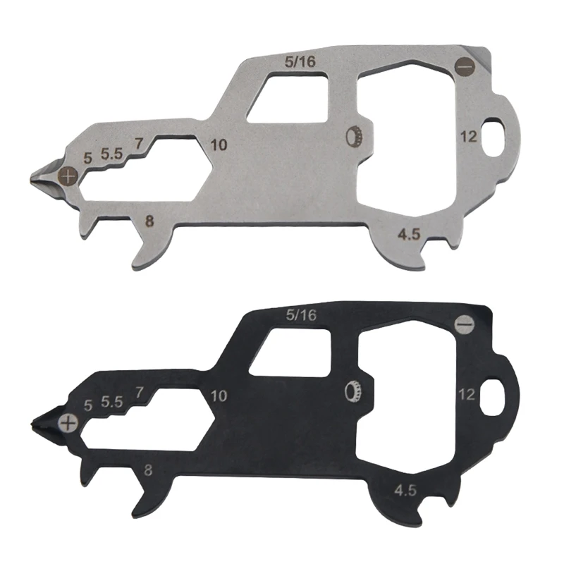 

Multi Purpose Survival Pocket Tool with Cross Bit Bottle Opener for Quick Fixes R7UA