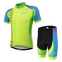 new cycling clothing short sleeved shorts mens breathable cushion sweat absorbing quick drying summer fluorescent color