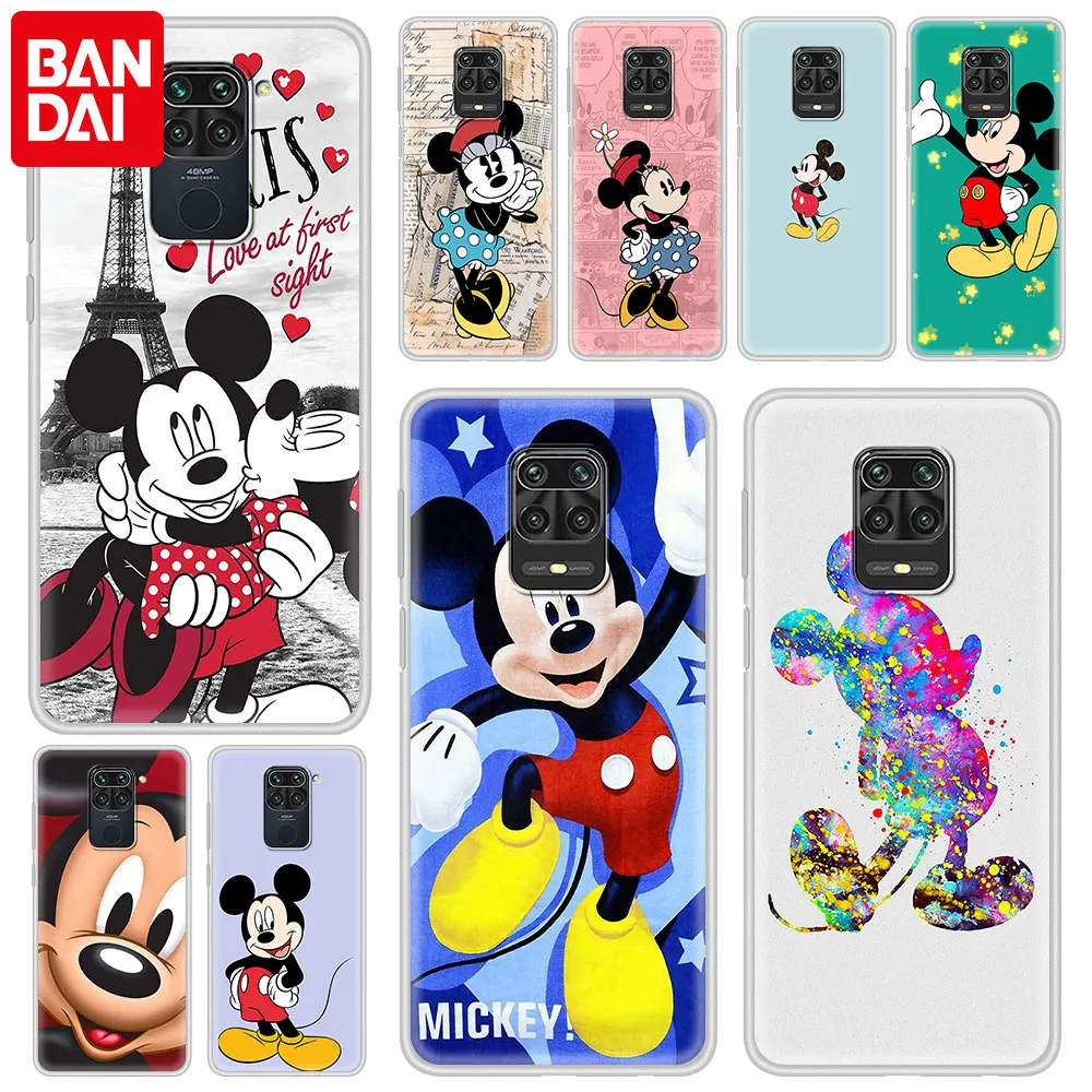 

Mickey Mouse Case for Xiaomi Redmi Note 10 9S 8 11 Pro 9C 9 K40 7 9A 8T 9T 11T 11S 5G Translucent Matte Phone Cover
