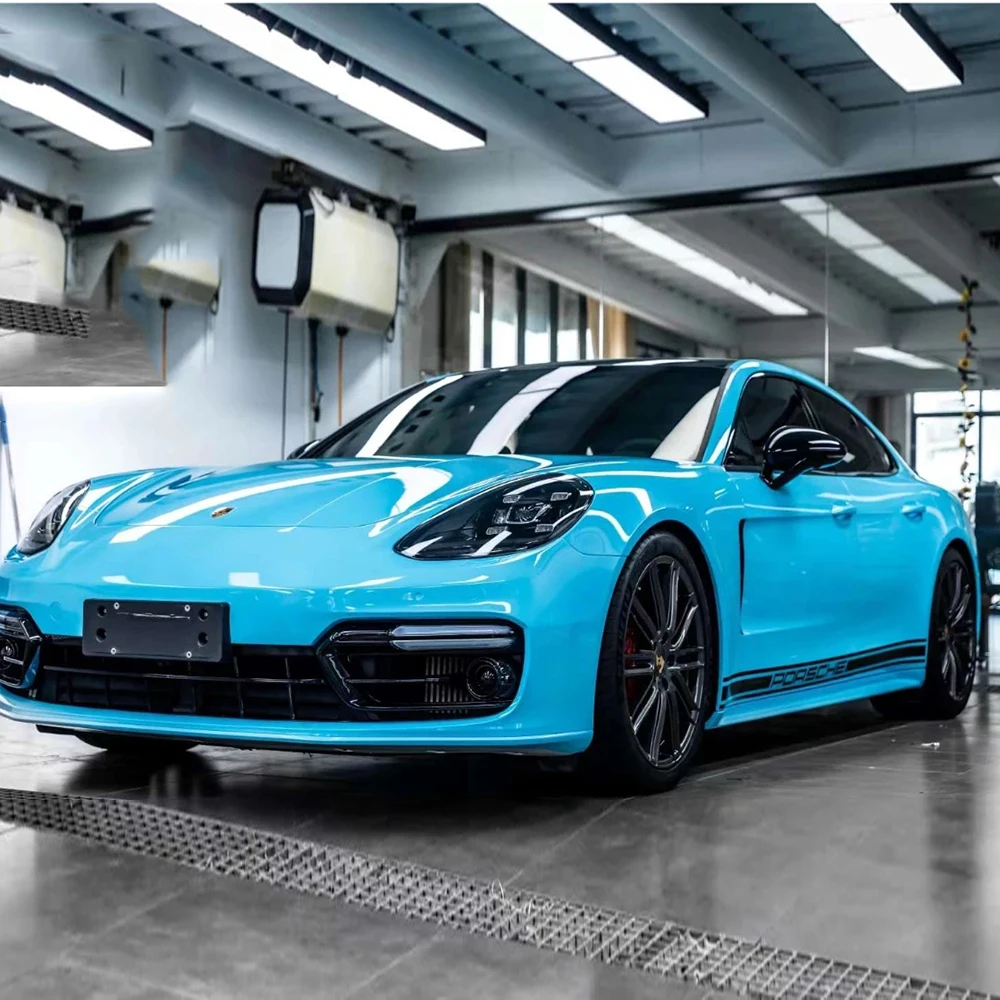 

1,52*18 м воздушные пузырьки, супер глянцевые виниловые обертки небесно-голубого цвета для домашних животных, без апельсиновой корки