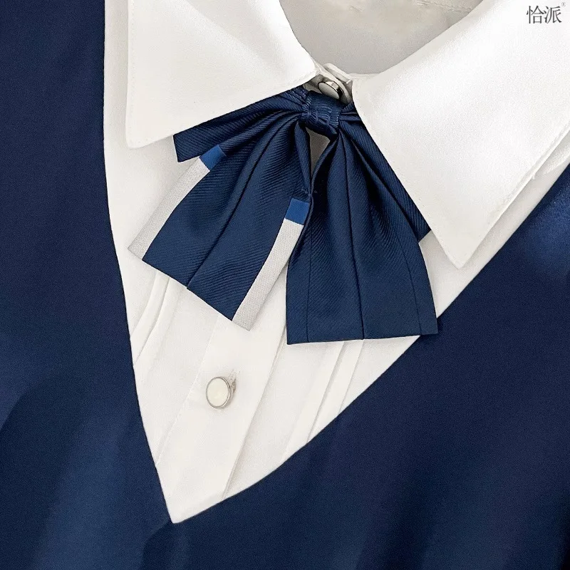 Платье с голубым швом новинка 2024 одежда для полных девушек Женская юбка большого