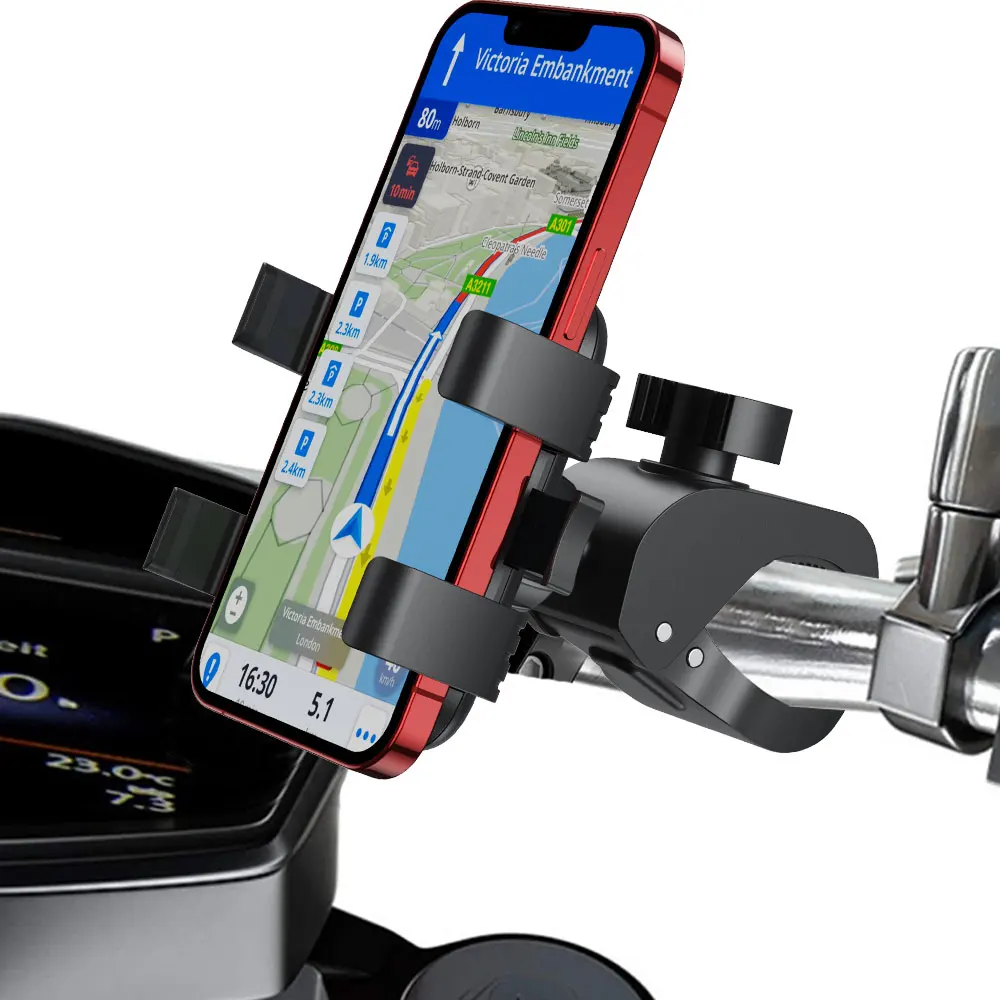 

Bike Phone Mount Universal Adjustable Bicycle Phone Holder Motorcycle Handlebar GPS Cell Phone Holder for 4"- 7" Smartphone Stan