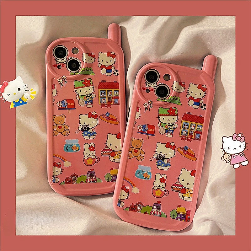 

Cartoon Hello Kitty PHS iPhone 13 Pro Max Phone Case Iphone13 New 12 Silicone 11 Female Xs XR