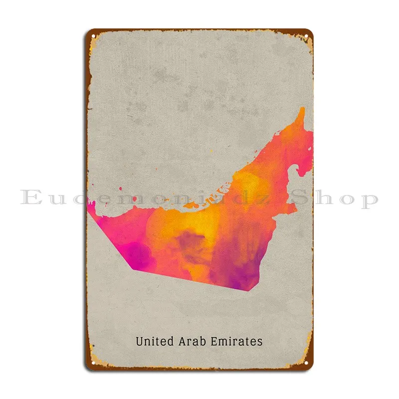 

United Arab Emirates Metal Plaque Cinema Wall Decor Wall Decor Personalized Mural Tin Sign Poster