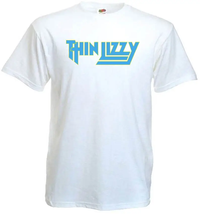 Тонкая футболка Lizzy-постер 8 дюймов белая жесткая рок все размеры S-5XL