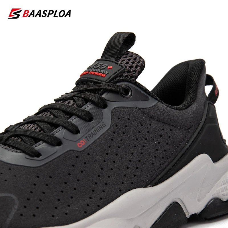 2023 Baasploa Men Leather Sport Shoes New Fashion Casual Sneakers for Men Comfort Non-Slip Outdoor Walking Shoes Free Shipping