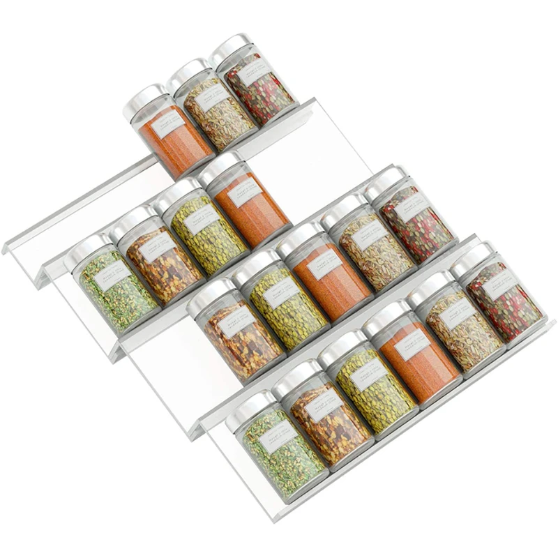 

4 Tier Spice Drawer Organizer Seasoning Bottle Storage Rack Under Desk Drawer Hidden Kitchen gadgets Supplies Storage shelf