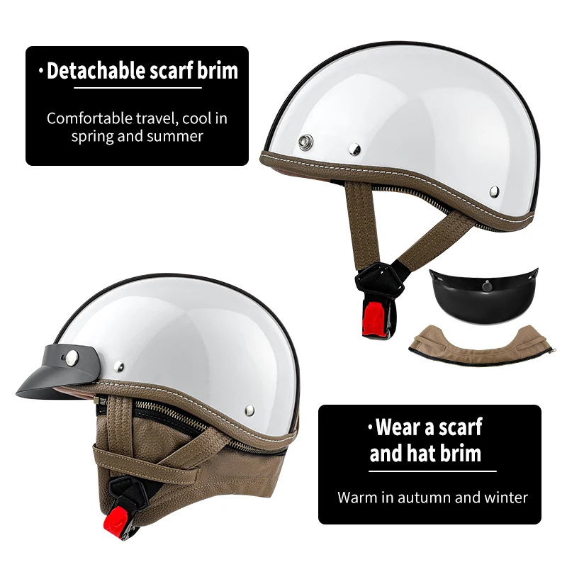 Сертифицированный 3C ретро мотоциклетный шлем четырехсезонный круизный мотоцикл