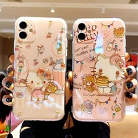 hello kitty for iphone xs max phone case hello kittyiphone13 rhinestone 11pro blue light 12 all inclusive protective case xr