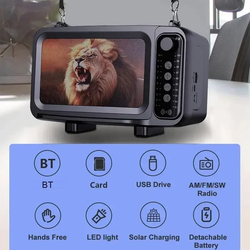 Многофункциональный беспроводной радиоприемник на солнечной батарее с