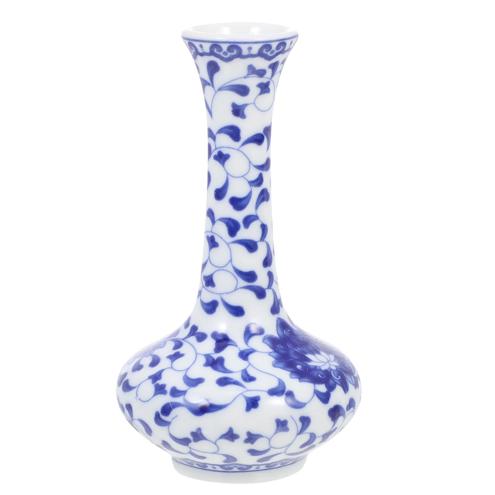 

Vase Vases Flower Chinese Ceramic Porcelain China Bottle Style Arrangement Floral Blue Table White Vintage Hydrangea Ornament