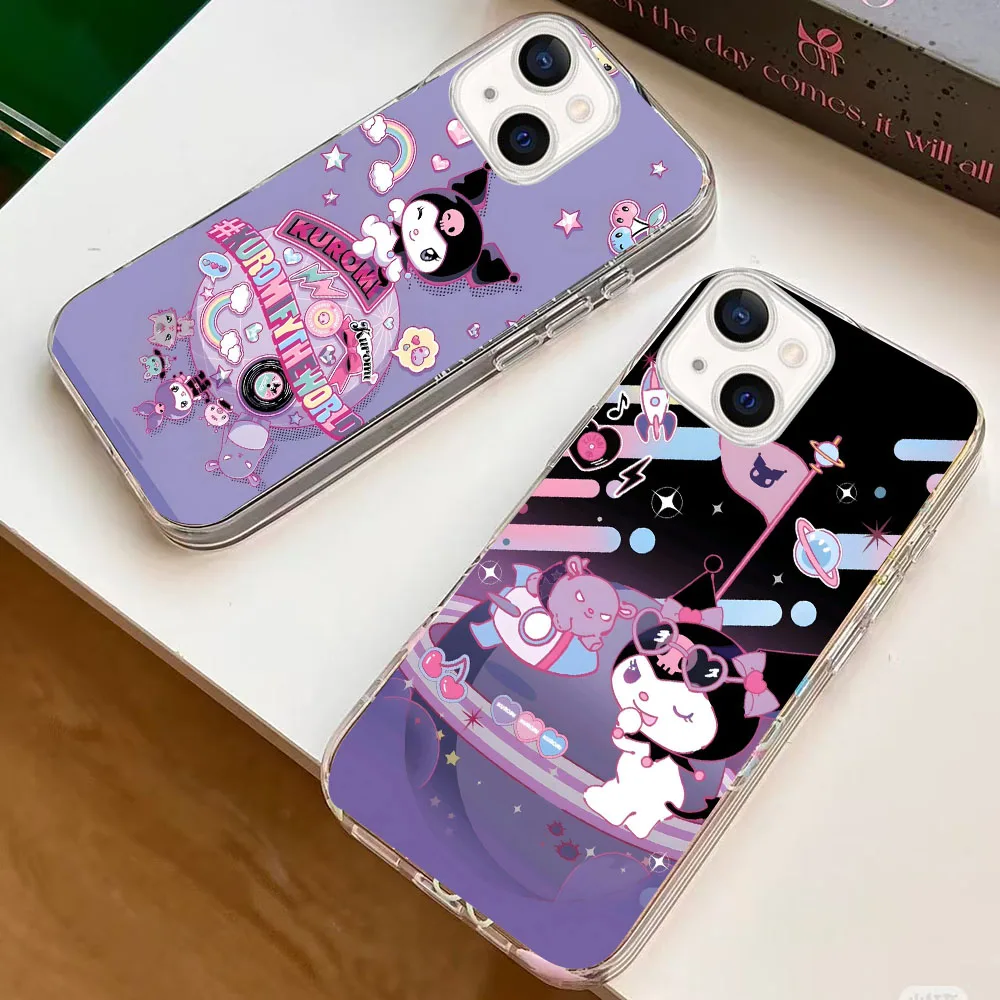 WB-16 Kuromi Прозрачный силиконовый чехол для LG K9 10 11 12 22 30 40 41 50 51 61 62 Plus Prime Max