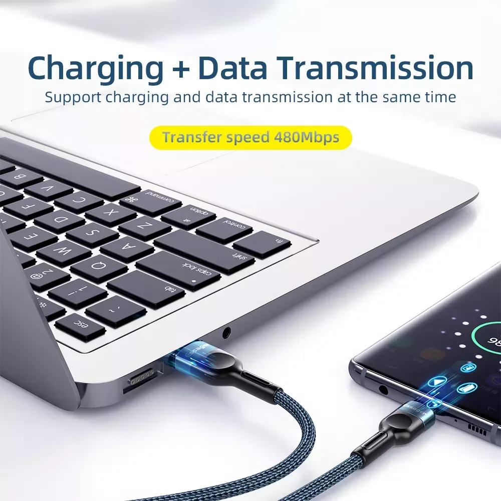

USB Type C mi 3A Fast Charging USB-C Mobile Charger USBC Type-C Data Wire Cord 3m
