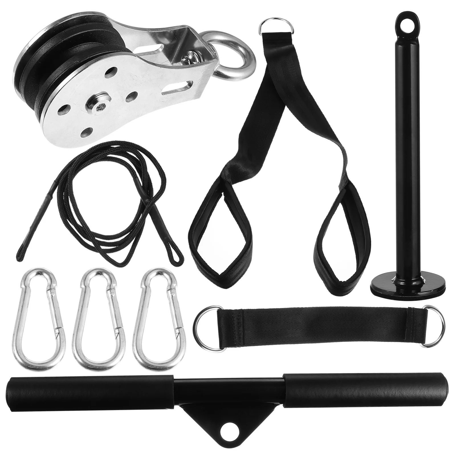 

1 Set Forearm Wrist Roller Trainer Arm Strength Training Exerciser with Pulley