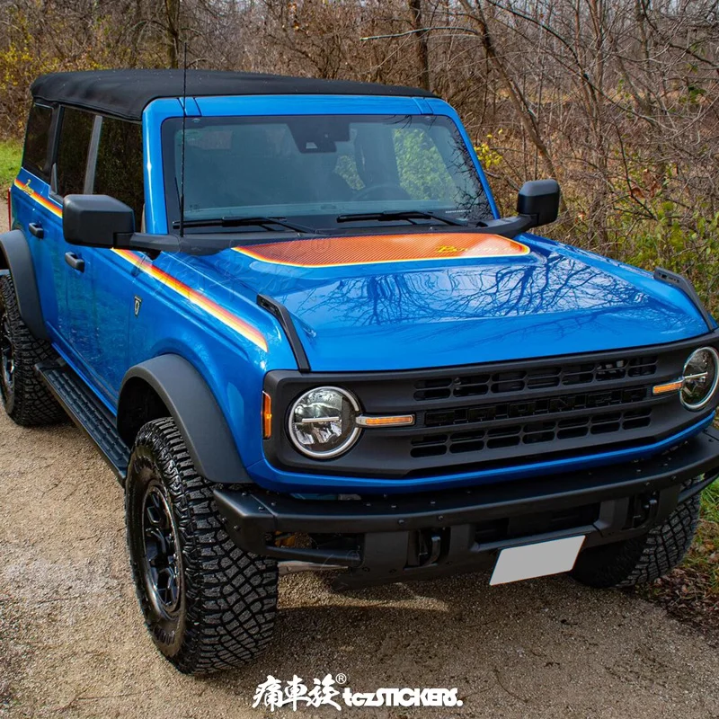 

Новые Пользовательские Автомобильные наклейки для Ford bronco, украшение для переднего кузова и боковой стороны, модифицированные автомобильные наклейки, пленка, аксессуары