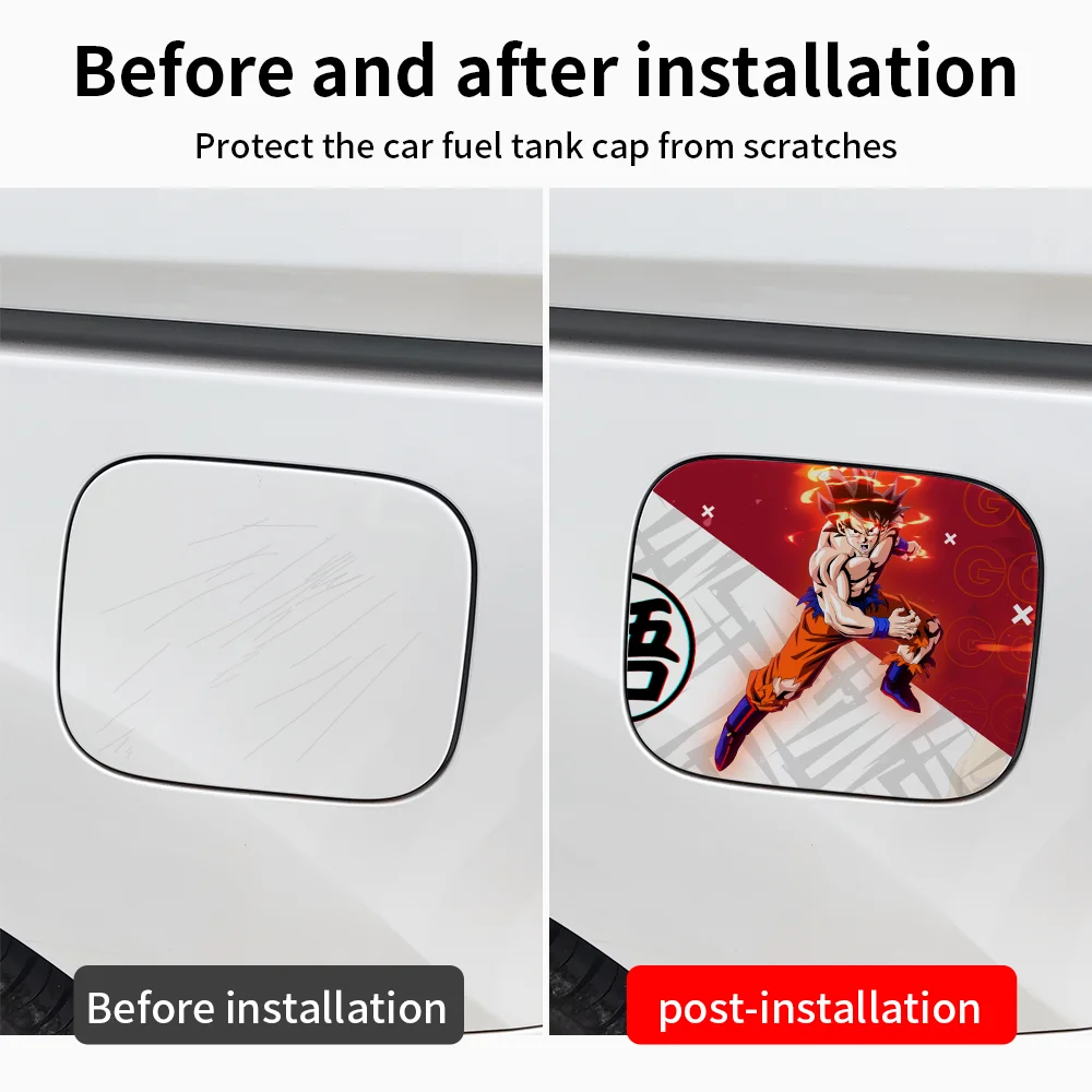 Автомобильные водостойкие солнцезащитные наклейки с рисунком Аниме Сон Гоку