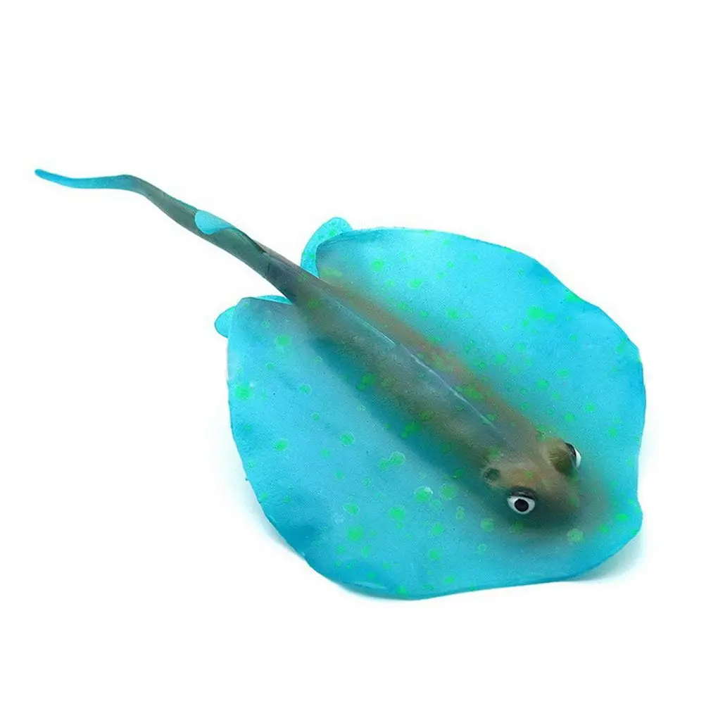 

2021Silicone Glowing Aquarium Artificial Manta Ray Fish Tank Fake Devil Ray Aquatic Ornament