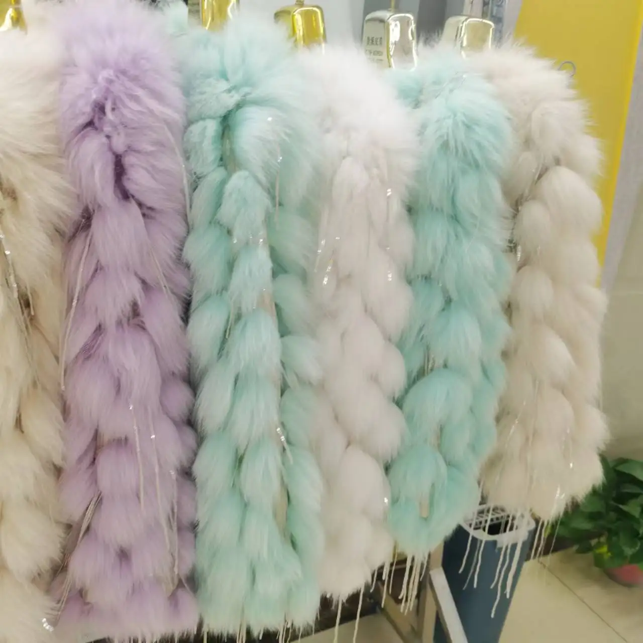 2022 Winter New Real Fox Fur Coat Women's Fur Strips Fringed Short Round Neck Natural Fur Coat Women  luxury clothes women