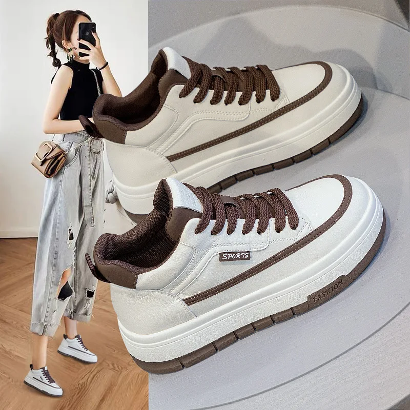 

Женские кроссовки на высокой платформе, с вулканизированной подошвой