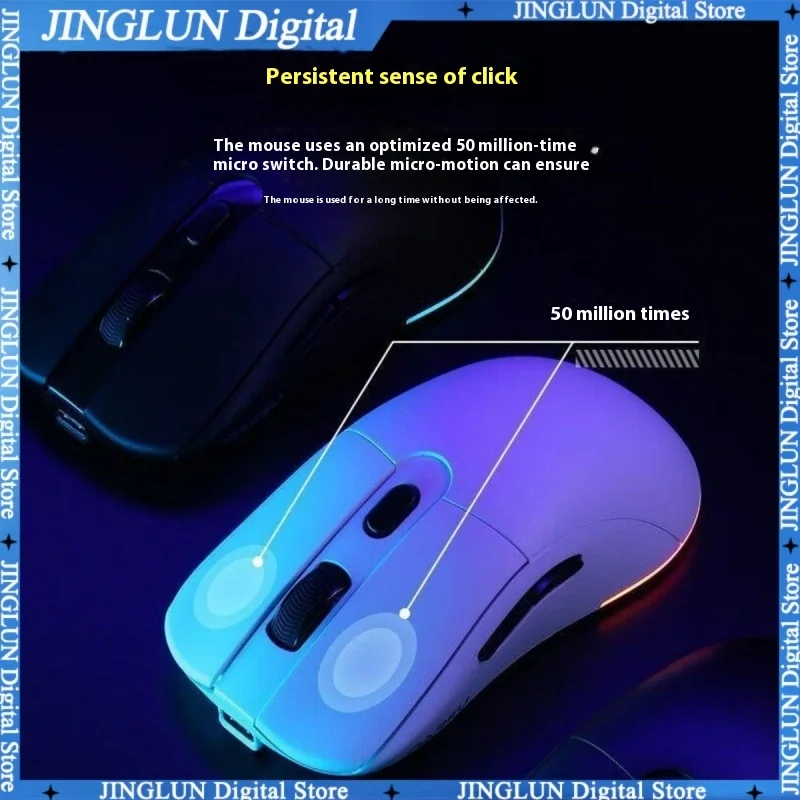 Беспроводная Двухрежимная мышь Dareu Em903 эргономичная легкая игровая с Rgb