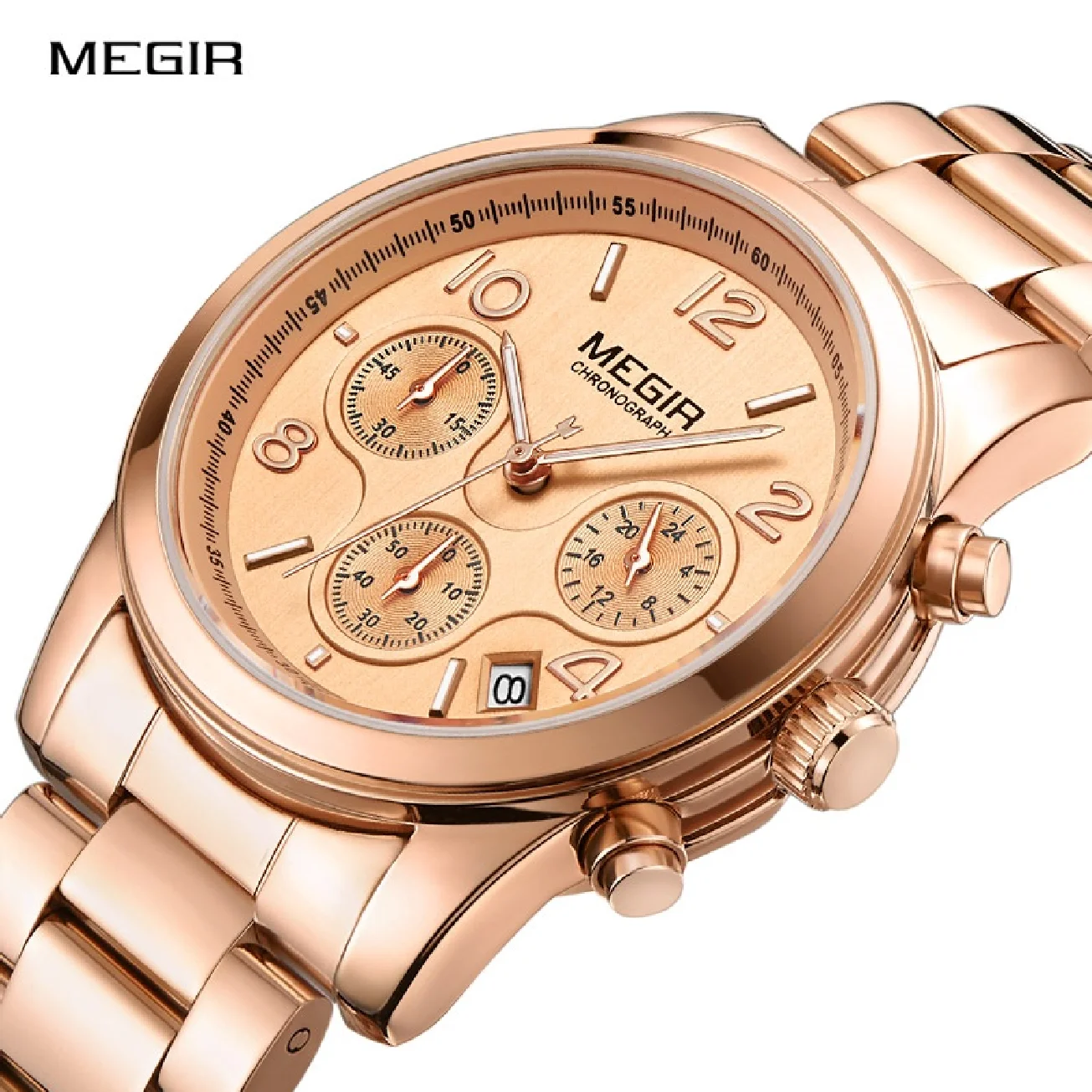 MEGIR Luxury Quartz Women Relogio Feminino Fashion  Lady Love Female Business Clock Top Brand Chronograph Wristwatch Calendar enlarge