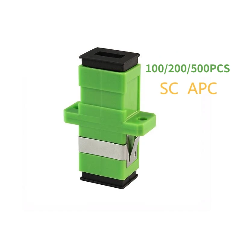 

100-500pcs SC/APC Adaptor New SC Female Fiber Optic Simplex Single Mode SC Flange with Flange Plastic Fiber Coupler