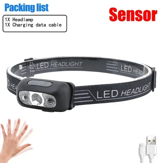 

Портативный налобный фонарь LED USB rechargeable