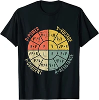 formula wheel electrical engineering electricity ohms law t shirt