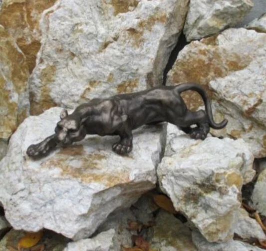 Статуэтка Пантера большая Кошка Тигр Пума Леопард Ягуар Скульптура Бронзовый