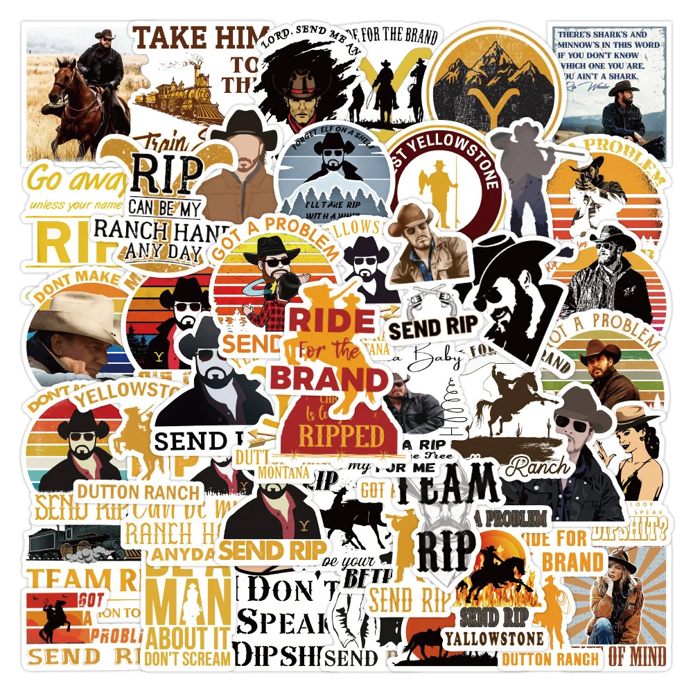 

Наклейки в виде граффити из сериала «Йеллоустон», 10/30/50 шт.