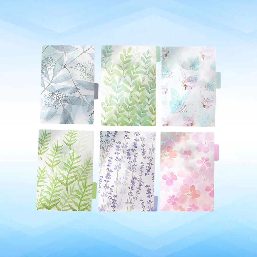 

6 Pcs Partition Clear Envelopes Budget Insert Insertable Dividers