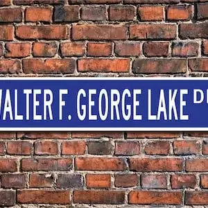 Волтер Ф. Джордж Лейк знак Уолтера Джорджа Лейзера озеро GA-AL подарок посетителю
