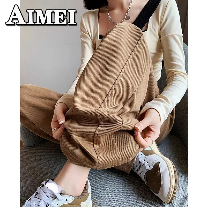 

Sweatpants Female Straight Spring Tracksuits New Loose Casual Trousers Wide Legged Sweatpants Korean Style Clothes Women 2023