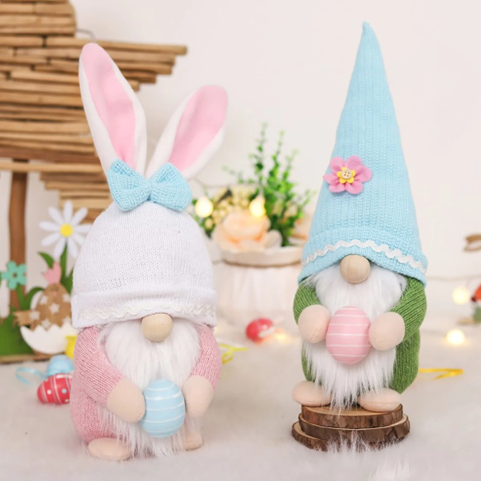 

Gnome Faceless Plush Doll Handmade Easter Decorations Easter Gifts For Kids/Women/Men Easter Ornaments For Room Table Window