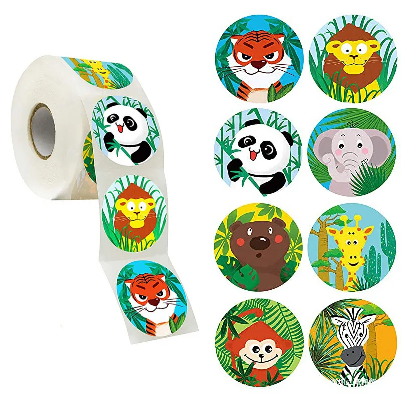 

50-500pcs Animals cartoon Stickers for kids classic toys sticker school teacher reward sticker Various styles designs pattern