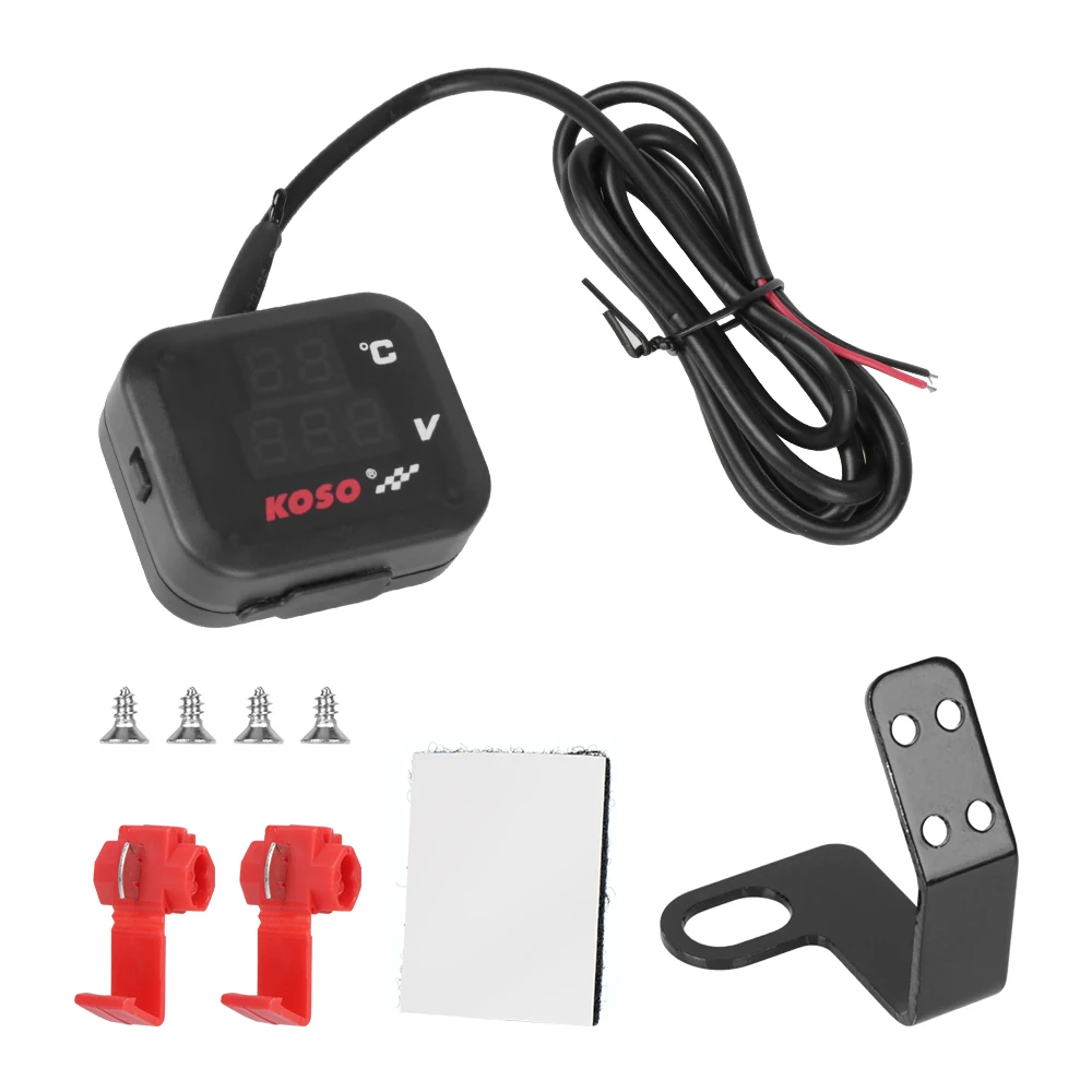 

3 в 1 тестер для мотоцикла, измеритель температуры напряжения, USB зарядное устройство 3,0, приборная панель 24 В 12 В для HONDA SUZUKI BMW ATV, универсальный