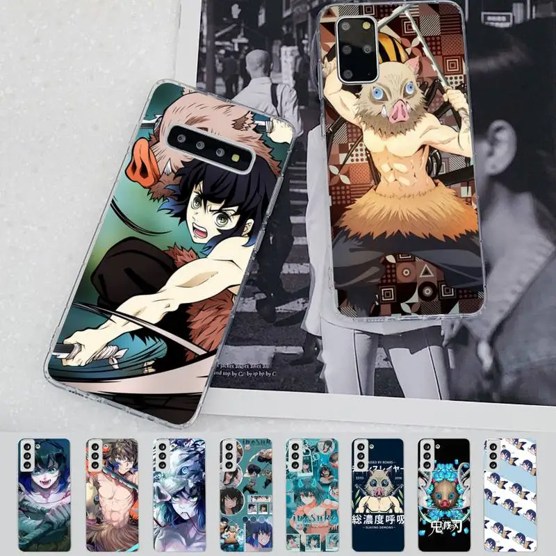 

Demon Slayer Hashibira Inosuke Phone Case for Samsung S21 A10 for Redmi Note 7 9 for Huawei P30Pro Honor 8X 10i cover