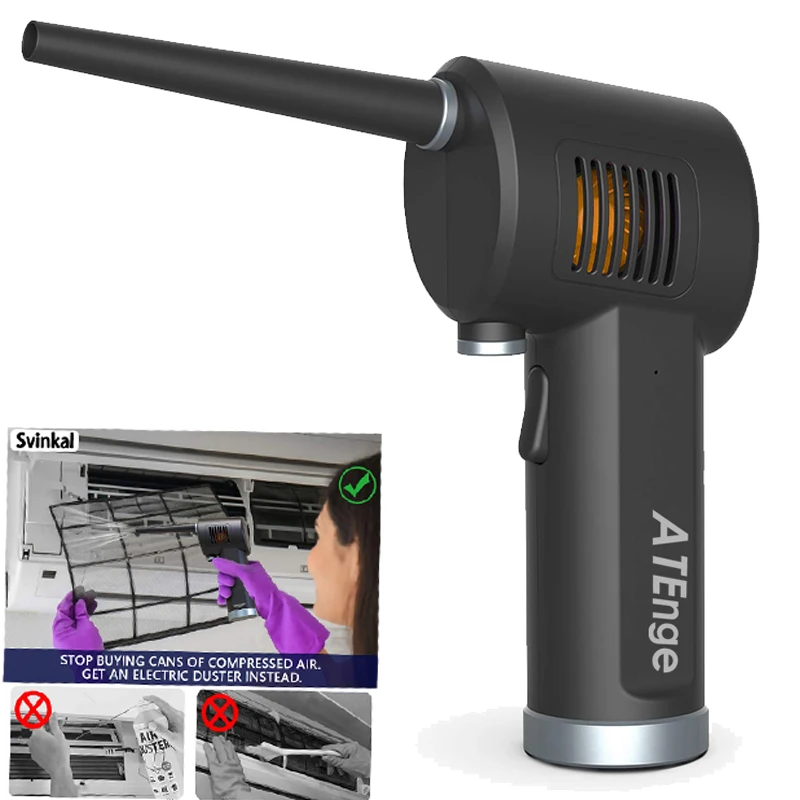 Cordless Electric High Pressure Air Duster - Computer Cleaner Blower - Keyboard Cleaner - Electronic Devices and Laptop Cleaner
