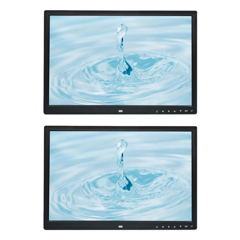 

2X 12 Inch Digital Picture Frame Multi-Function HD 1280X800 With Press Button Electronic Photo Album US Plug-FS-PHFU