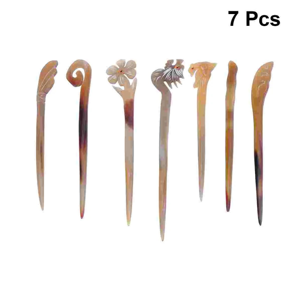 

Hair Stick Sticks Pin Chinese Women Chopsticks Bun Hairpin Vintage Thick Japanese Horn Retro Accessories Style Wooden Flower Ox