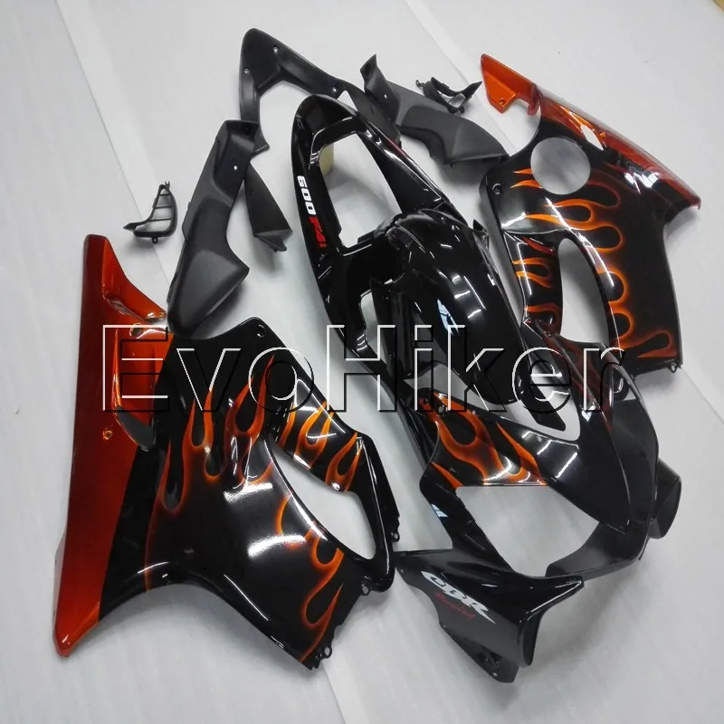 

INJECTION MOLDING Fairing for CBR600F4i 2001 2002 2003 orange flames CBR600 F4i 01 02 03 ABS Plastic Bodywork Set