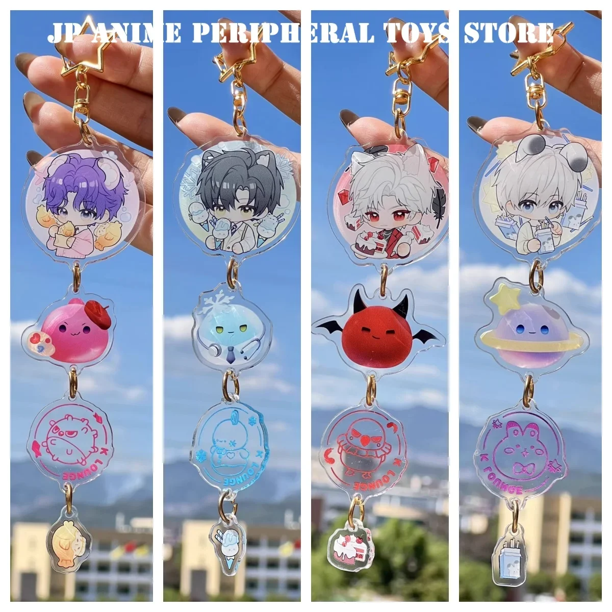 Акриловый брелок для ключей игры Love and Deepspace фигурка Zayne Rafayel Sylus Xavier милый рюкзак