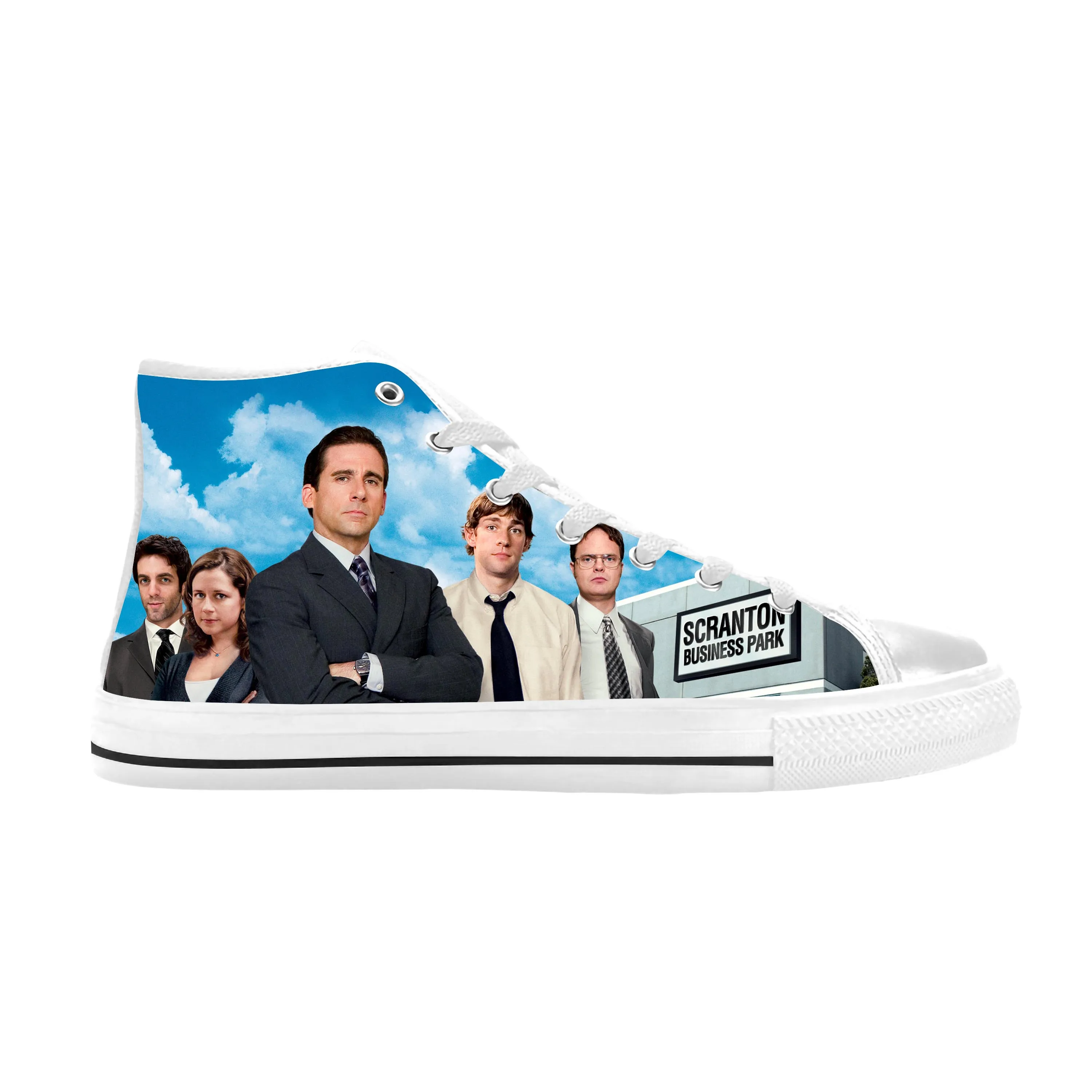 

The Office TV Show Michael Scott Dwight Schrute Casual Cloth Shoes High Top Comfortable Breathable 3D Print Men Women Sneakers