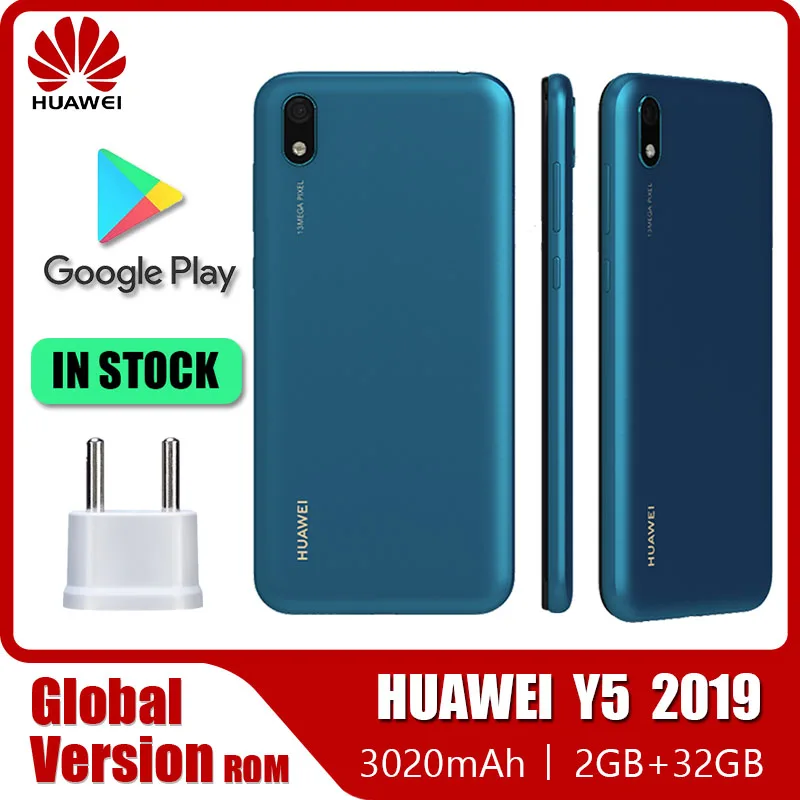 

Оригинальный сотовый телефон Huawei Y5 2019 смартфон, 2 ГБ 32 ГБ 3020 мАч аккумулятор Android мобильный телефон MT6761 Helio A22 720x1520 пикселей