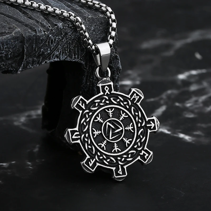 Модный 2024 Новый Винтажный 316L Компасс викингов из нержавеющей стали и Кельтский
