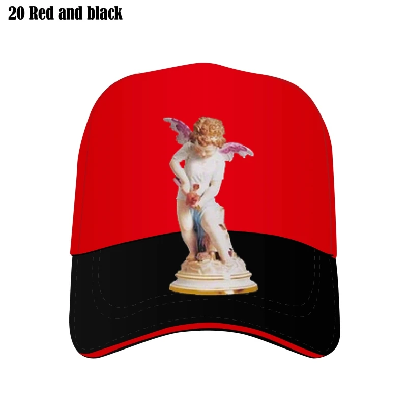

Cupid Angel Printed Bill Hats Men Women Sureme Summer New Hiphop Couples Bill Hat 100% Cotton Custom Hat Men Black/White