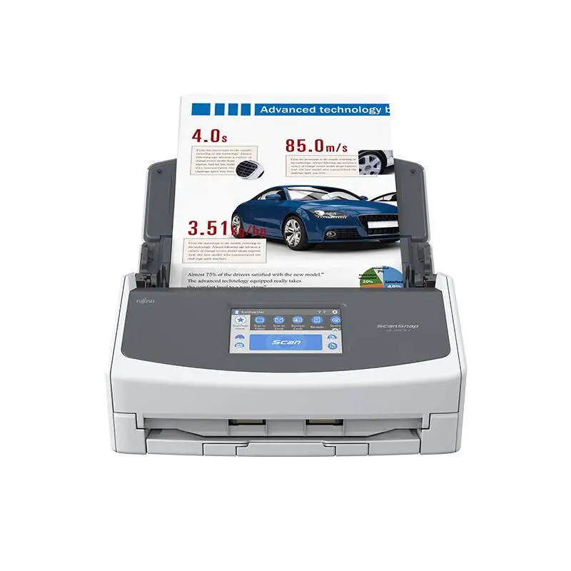 Фото Сканер фотографий и документов Fujitsu ix1500, ix1600, беспроводной или USB, высокоскоростной, с поддержкой облачного хранения, большим сенсорным экраном, автоматической подачей документов №2