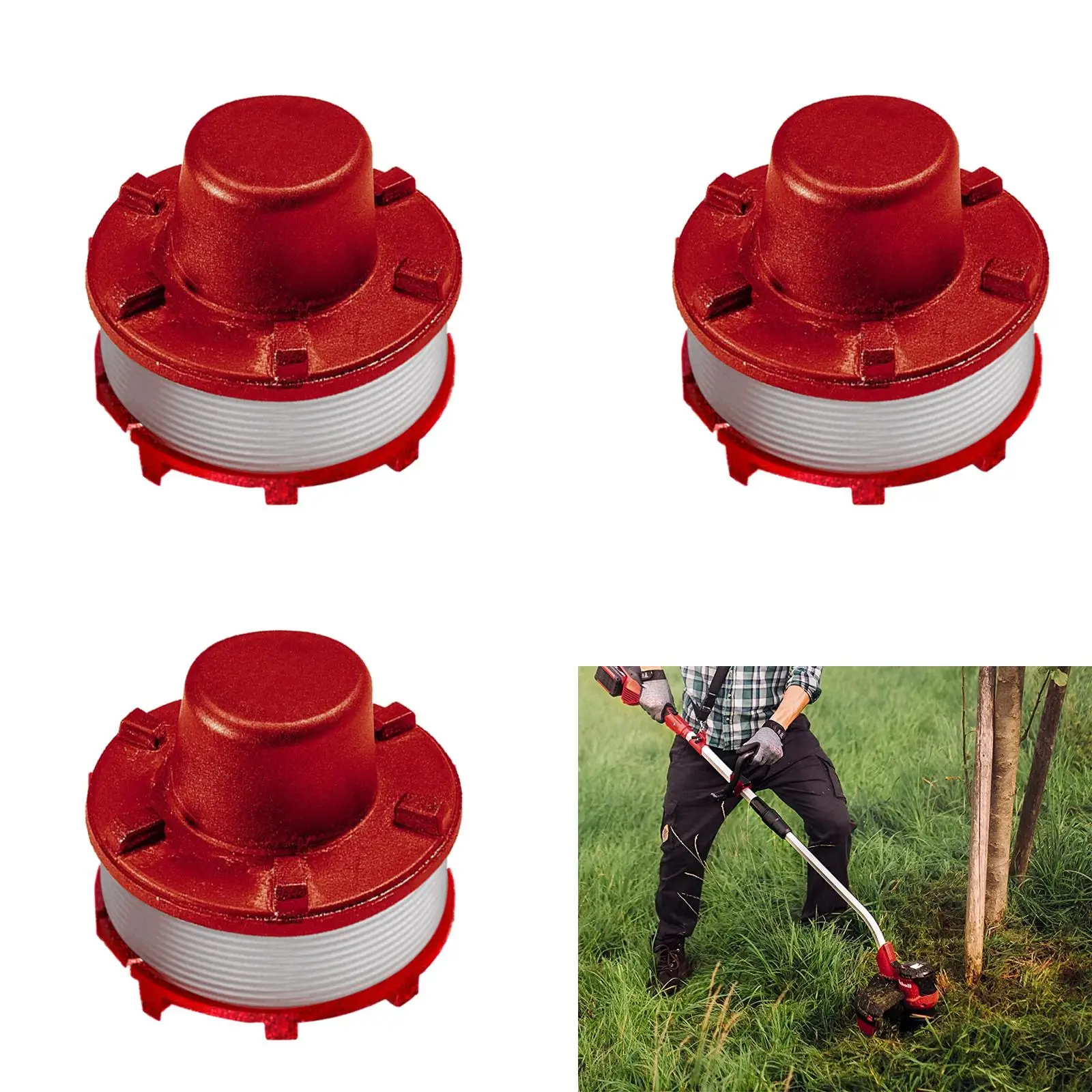 

3pcs Brushcutter Replacement Spare Parts Spools For Einhell Grass Trimmer GE-CT 36/30 Li E SOLO AGILLO 36/255 BL AGILLO 18/200