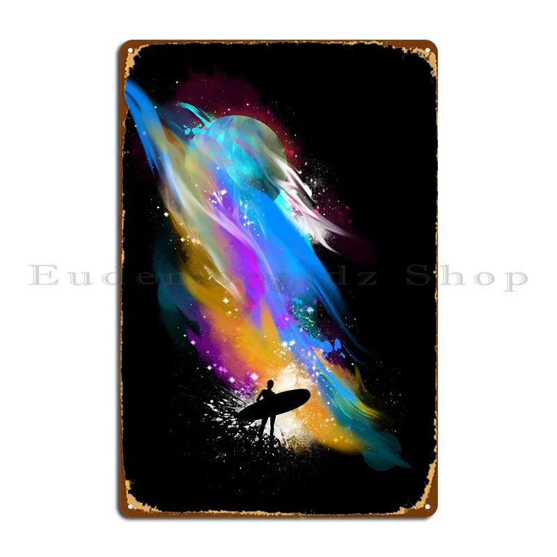 

Космический металлический знак Surfin, пещера, создание дизайнерского кинотеатра, настенная роспись, жестяной знак, плакат