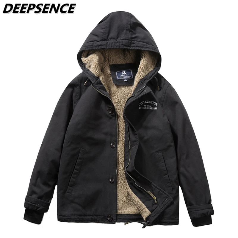 Men's Winter Jacket Coats 2022 Outdoor Casual Warm Hooded Men's Cold Jackets Coat Parkas Polar Fleece Jacket for Men Clothing